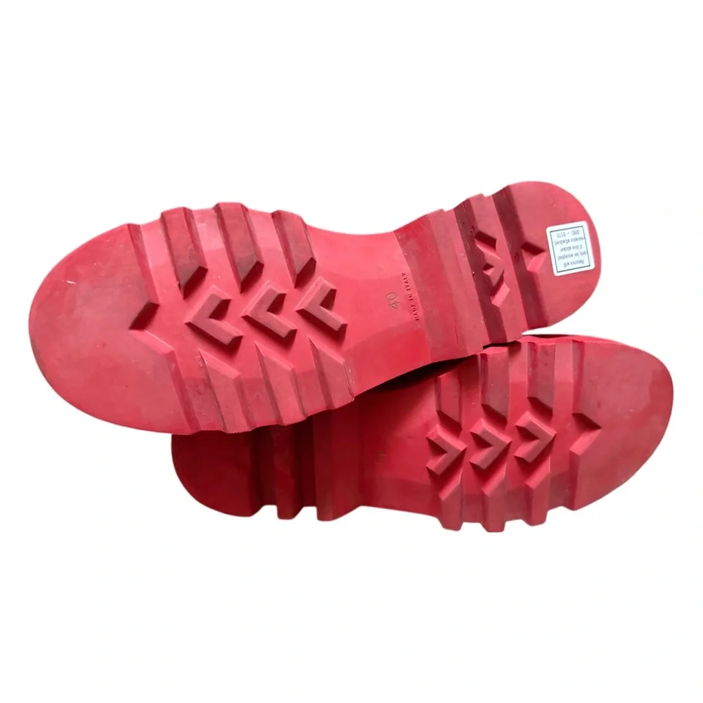 -SOLD -AUTHENTIC MONCLER sexy Glossy Red Rain Boots EU 40 US 9.5 - Picture 6 of 15